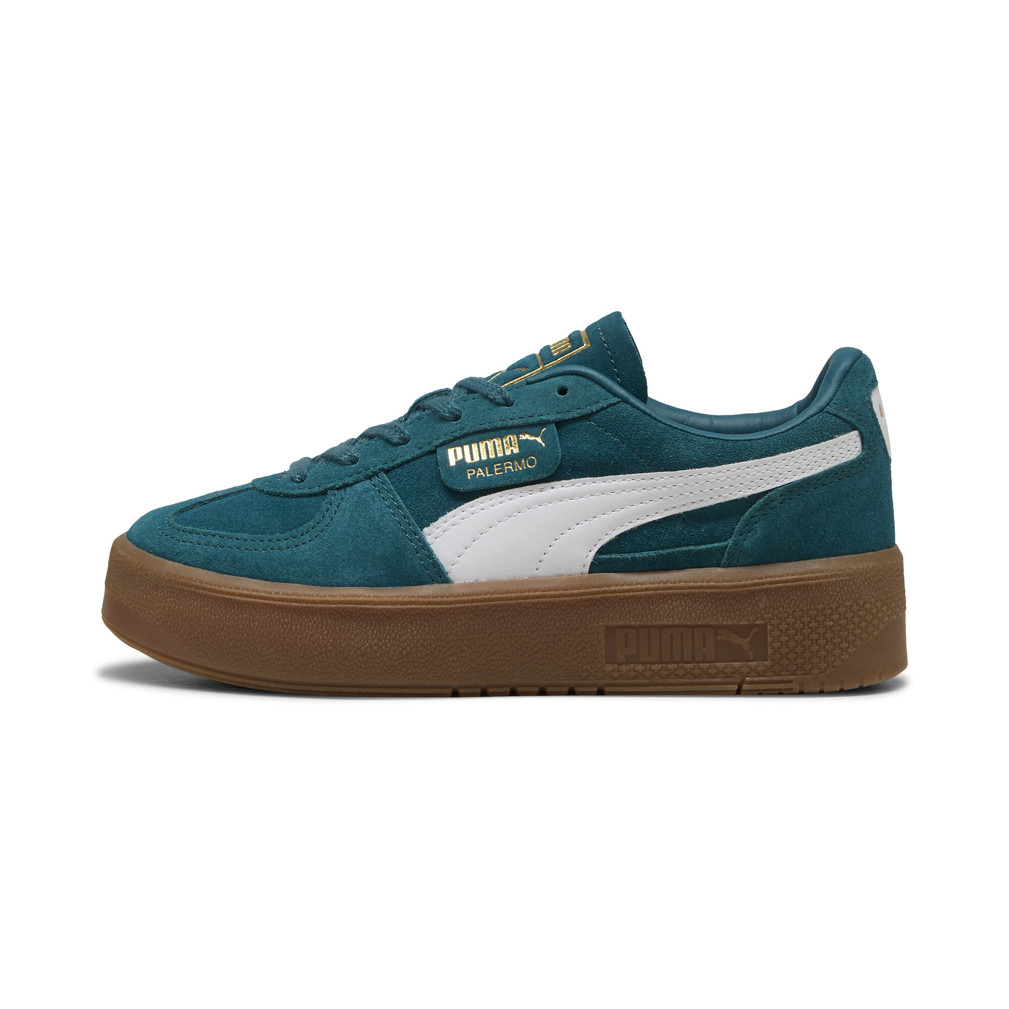 Puma Palermo Elevata Sneakers Damen Schuhe | Mit Plain | Cold Green/Gum | Größe: 40.5