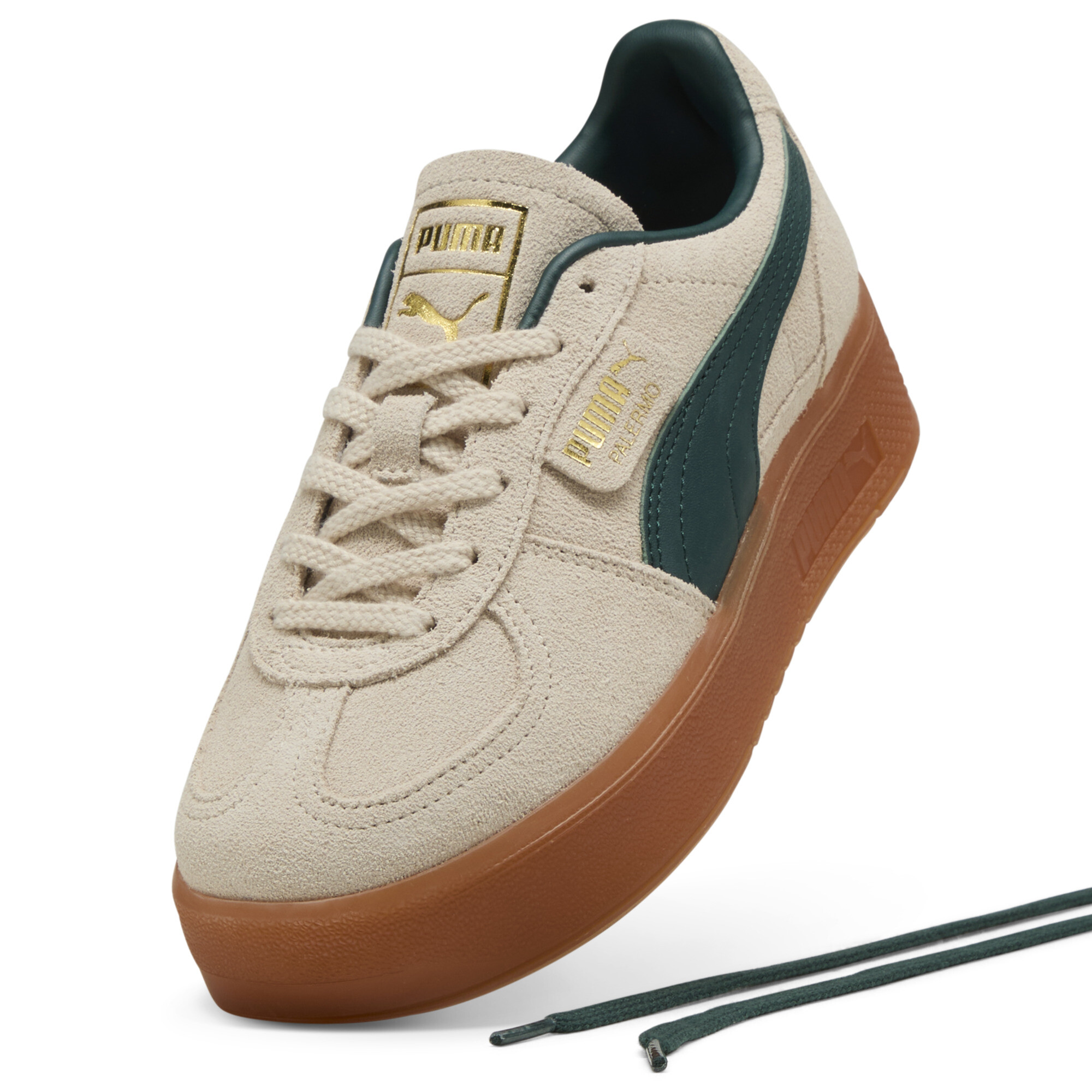 PUMA Palermo Elevata sneakers voor Dames, Groen, Maat 37 thumbnail 2