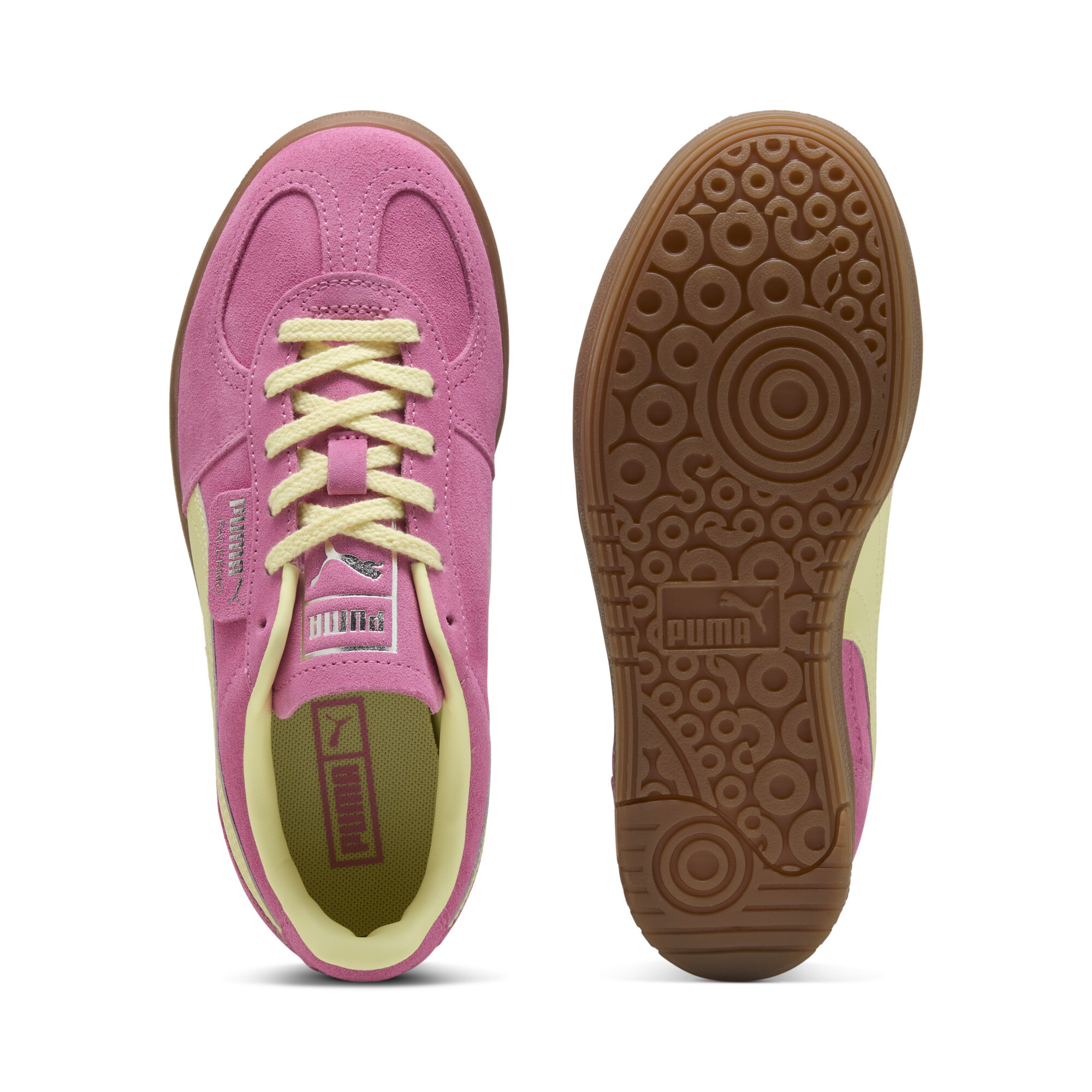 PUMA Palermo Elevata sneakers voor Dames, Roze/Goud, Maat 39 thumbnail 4