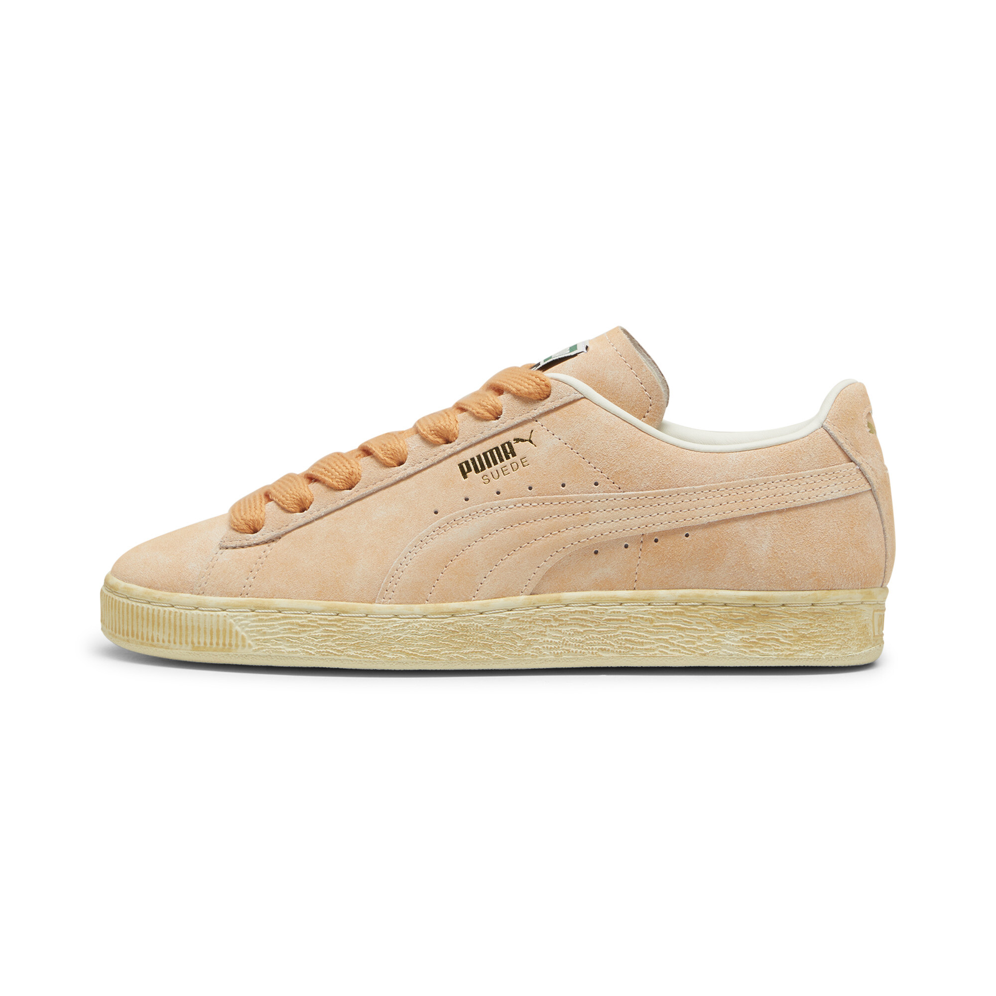 Puma Suede Faded Sneakers Unisex Schuhe | Mit Colorful | Bright Melon/Frosted Ivory | Größe: 48