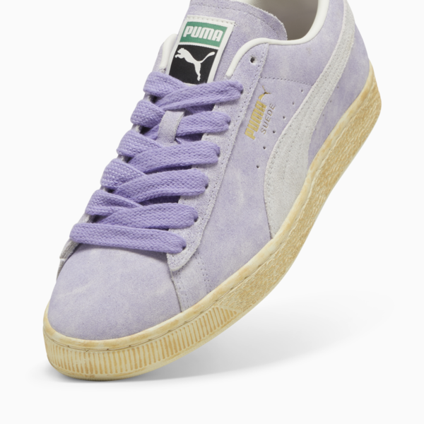 Suede Faded Sneakers Unisex, Lavender Alert-Frosted Ivory, large-ZAF