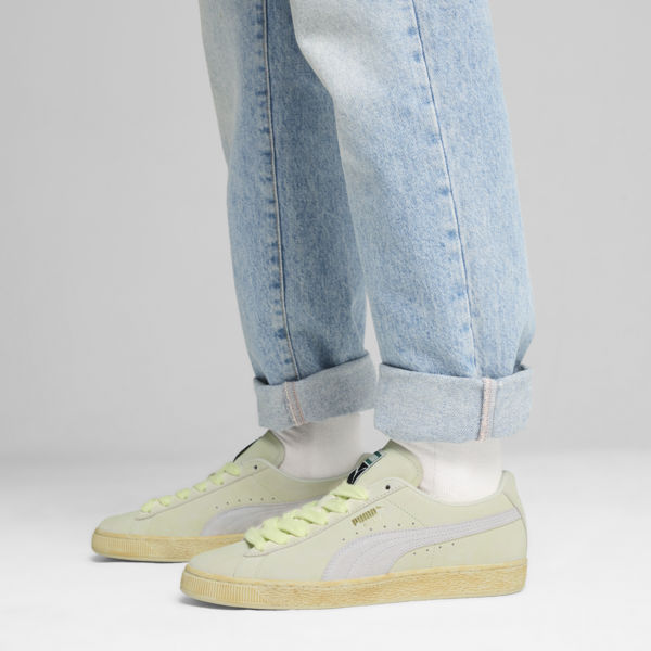 Suede Faded Sneakers Unisex, Cool Cucumber-Frosted Ivory, large-MEX