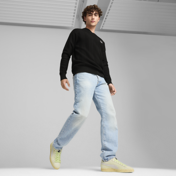 Suede Faded Sneakers Unisex, Cool Cucumber-Frosted Ivory, large-MEX