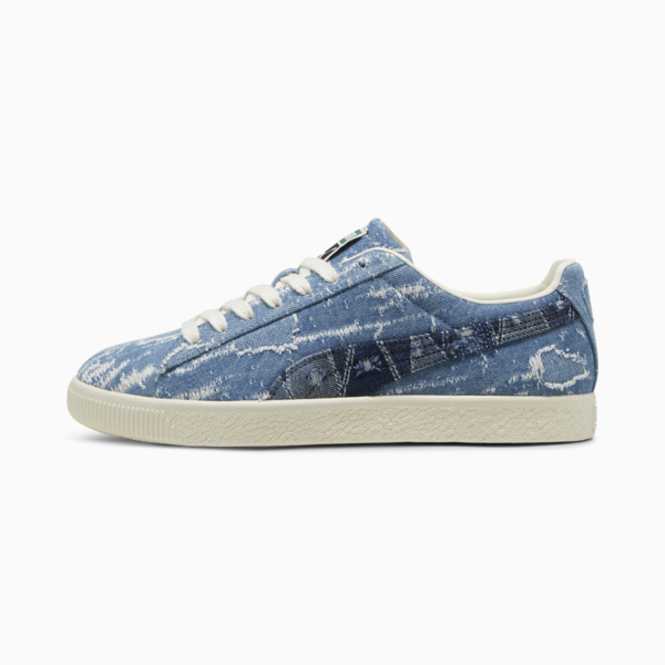 Clyde Denim Sneakers Unisex, Frosted Ivory-Faded Denim, large-ZAF