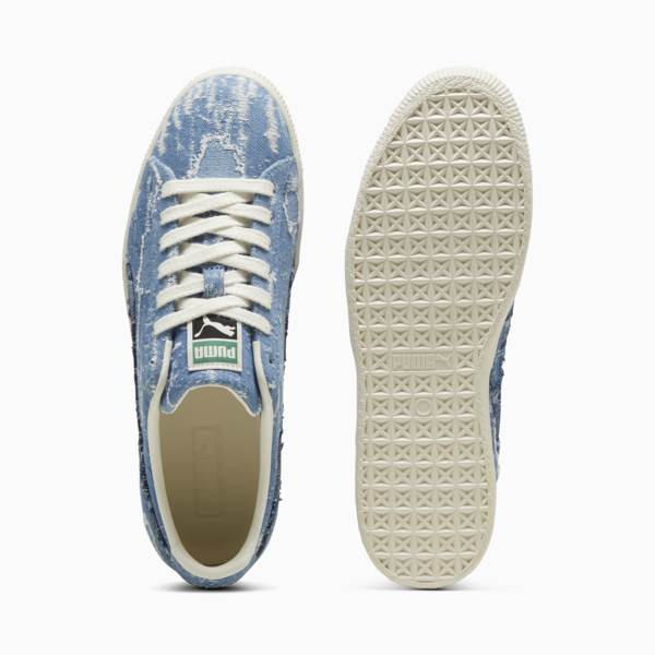 Clyde Denim Sneakers Unisex, Frosted Ivory-Faded Denim, large-ZAF
