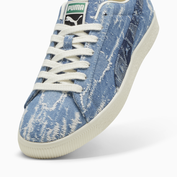 Clyde Denim Sneakers Unisex, Frosted Ivory-Faded Denim, large-ZAF