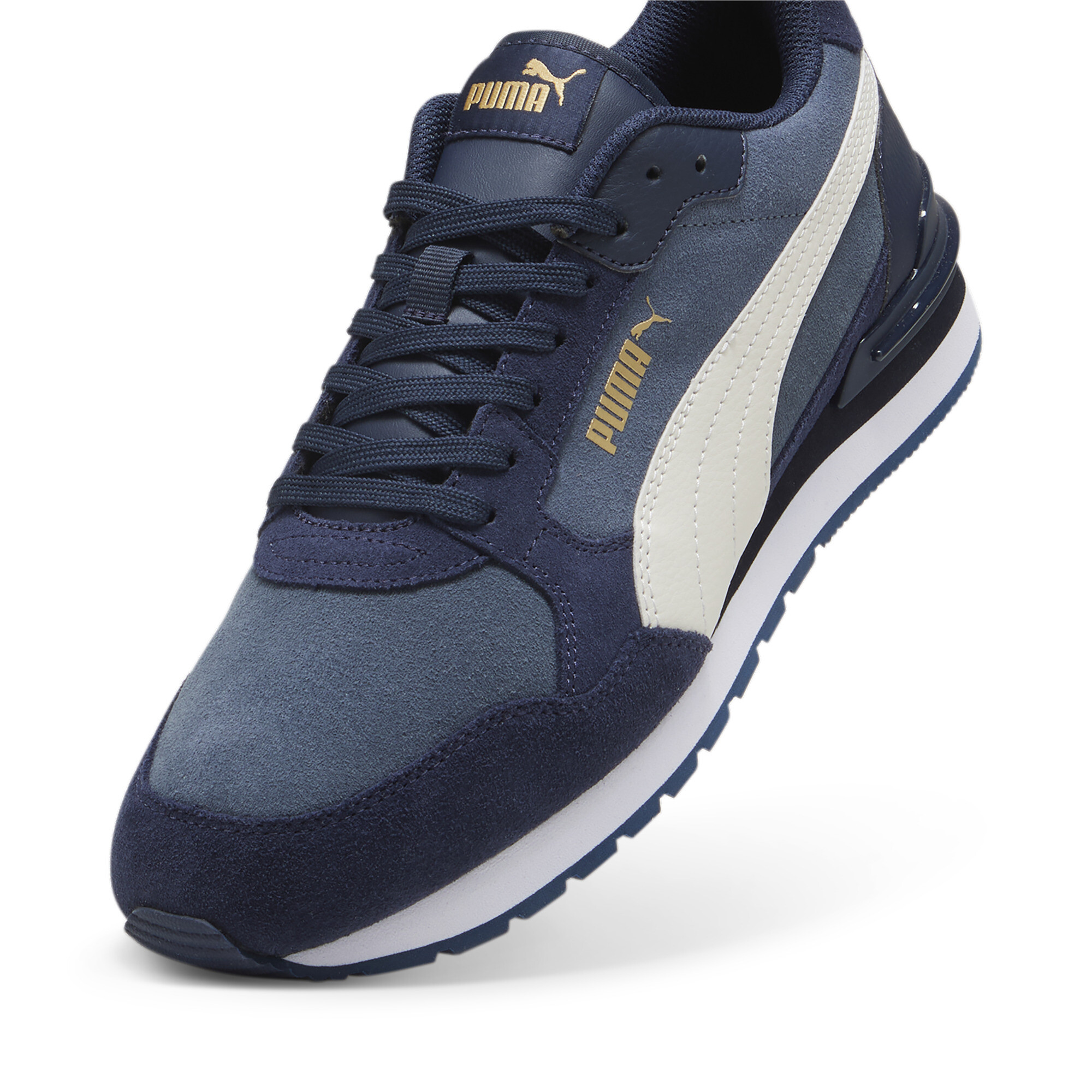 ST Runner v4 Suede unisex sneakers, Blauw/Grijs, Maat 41 | PUMA