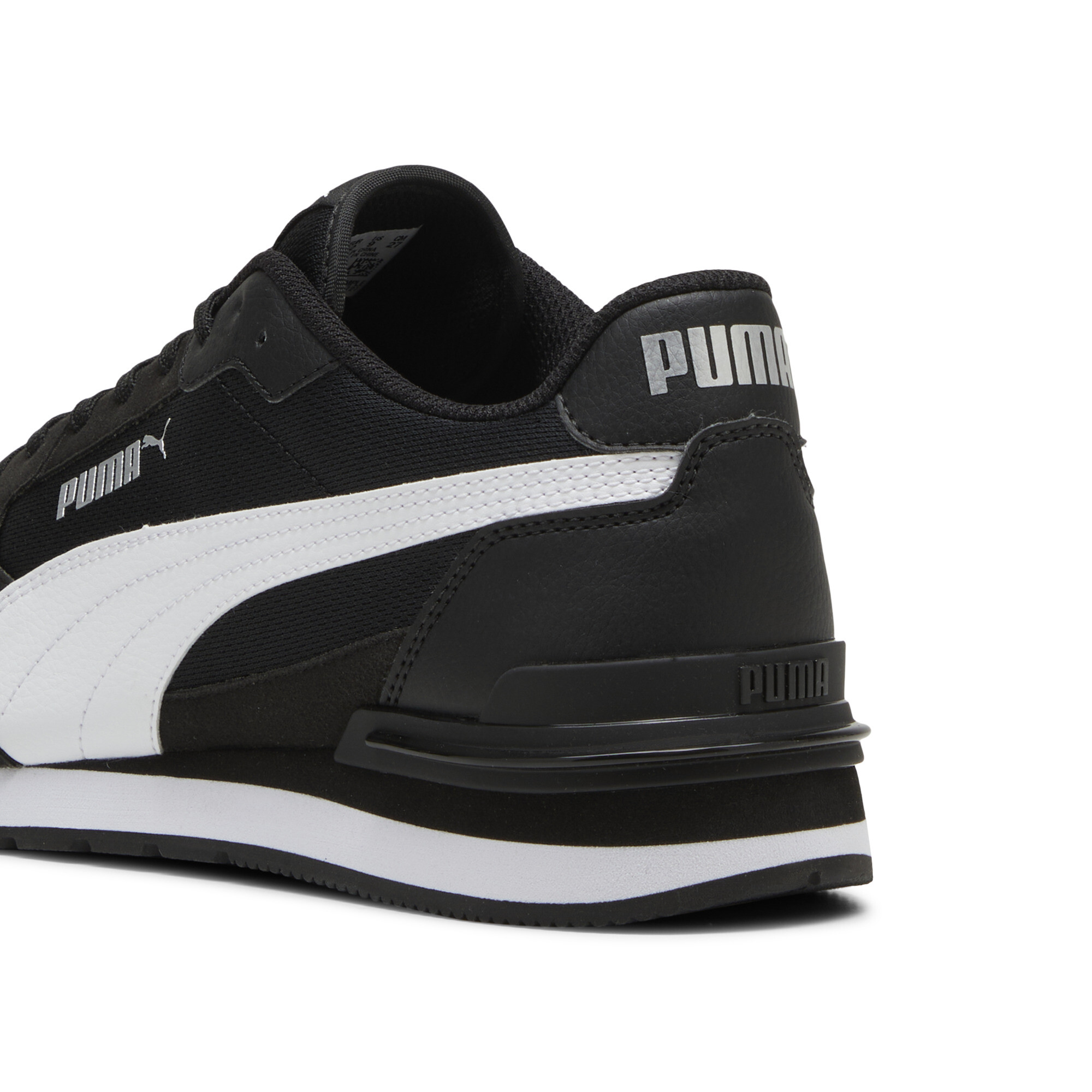 PUMA ST Runner v4 Mesh unisex sneakers, Zwart/Wit/Zilver, Maat 38,5 thumbnail 5