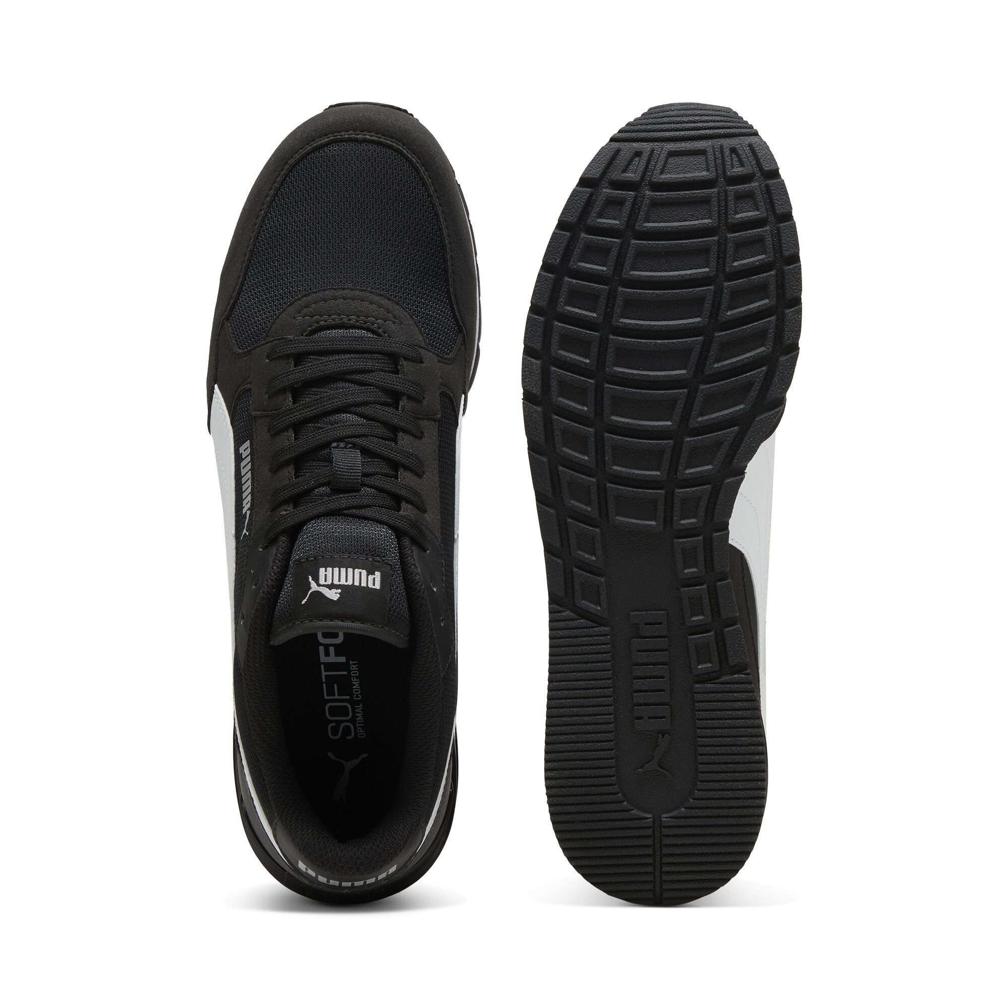 PUMA ST Runner v4 Mesh unisex sneakers, Zwart/Wit/Zilver, Maat 38,5 thumbnail 4