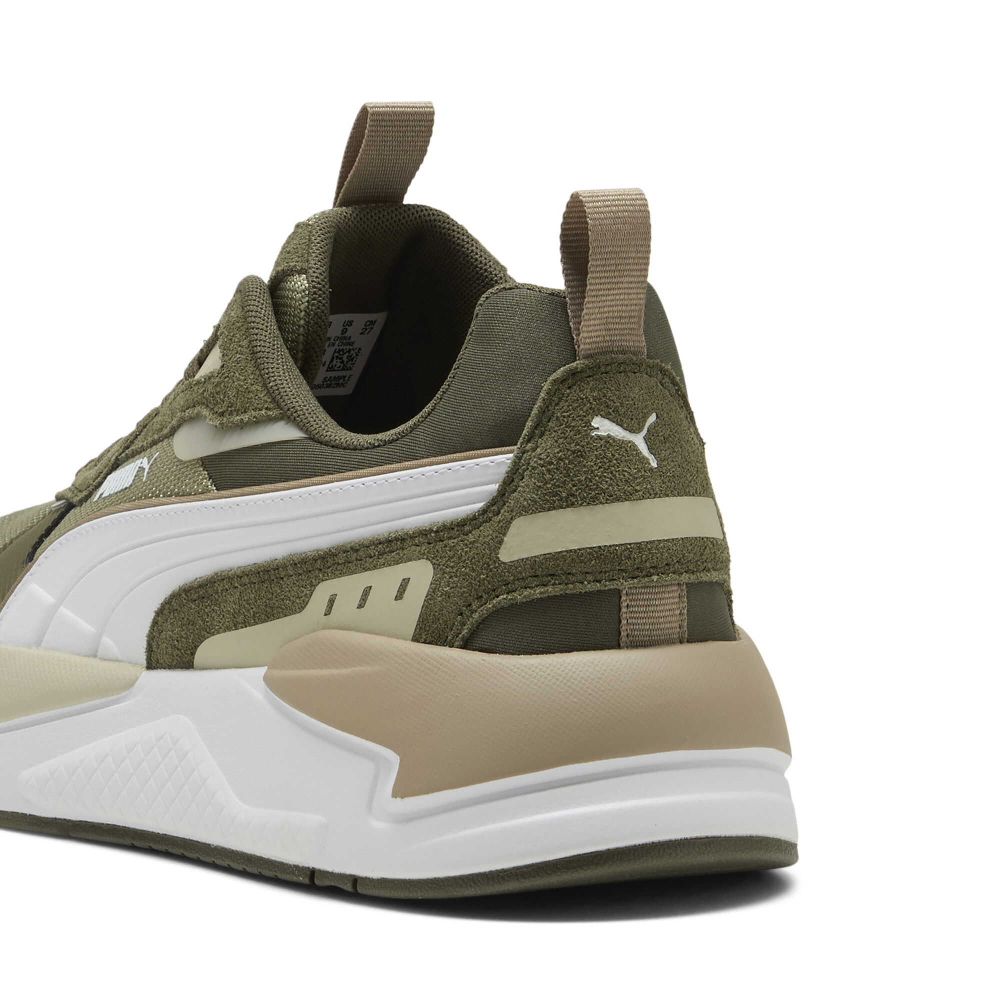 PUMA X-Ray 3 SD uniseks sneakers, Groen/Wit, Maat 38 thumbnail 5
