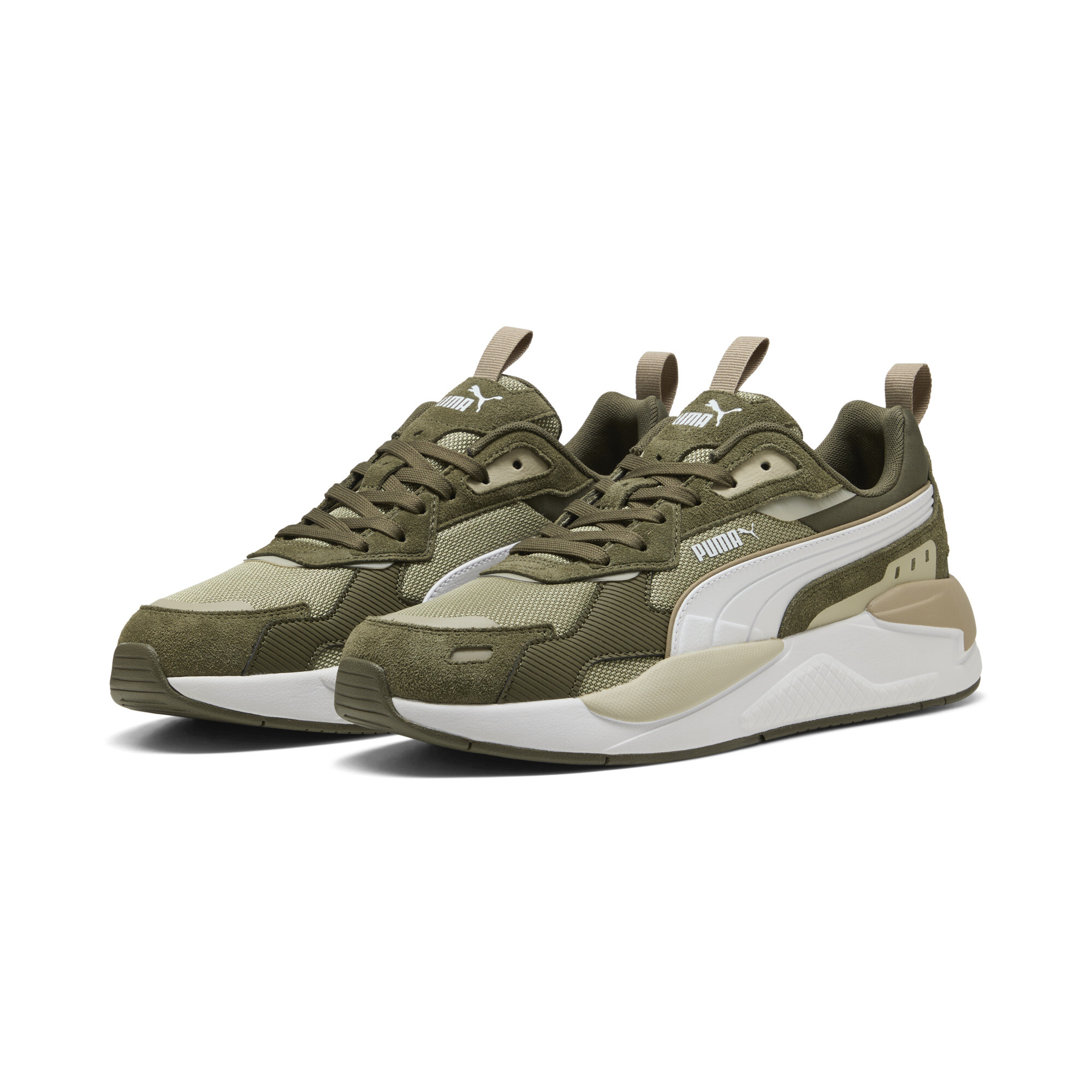 PUMA X-Ray 3 SD uniseks sneakers, Groen/Wit, Maat 38 thumbnail 6