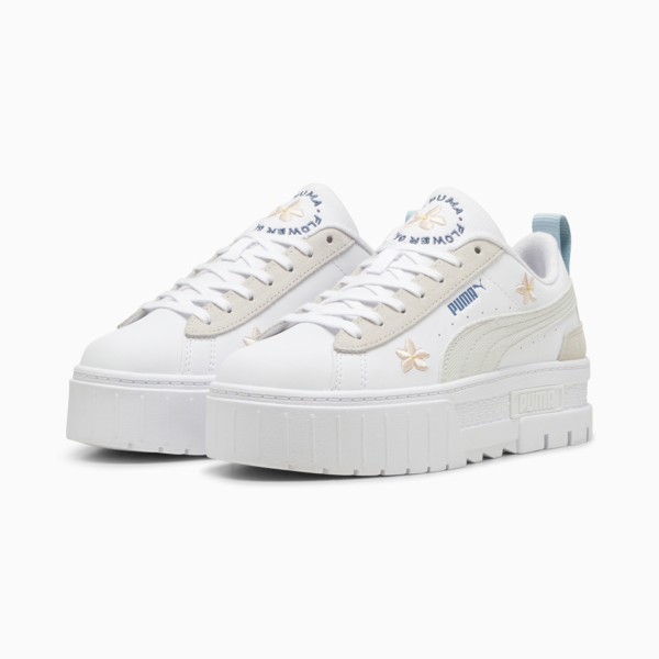 Zapatillas Mayze Embroidery Wns, PUMA White-Vapor Gray, large-ARG