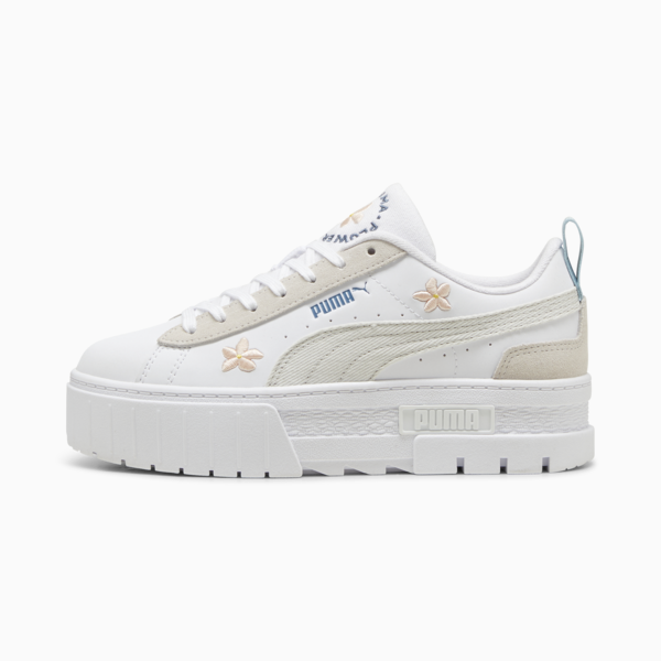 Zapatillas Mayze Embroidery Wns, PUMA White-Vapor Gray, large-ARG