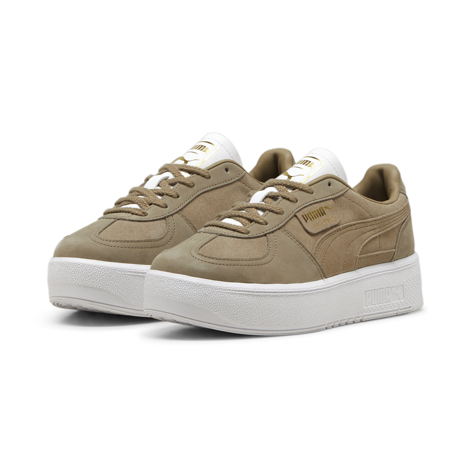 Women's Puma Palermo Elevata Mono Sneakers, Beige, Size 42, Shoes