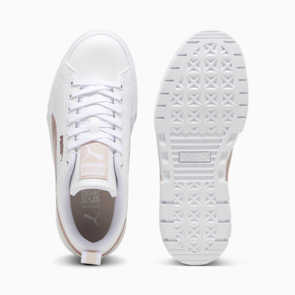 Mayze Glitter Sneakers Youth, PUMA White-Rose Gold, large-MEX
