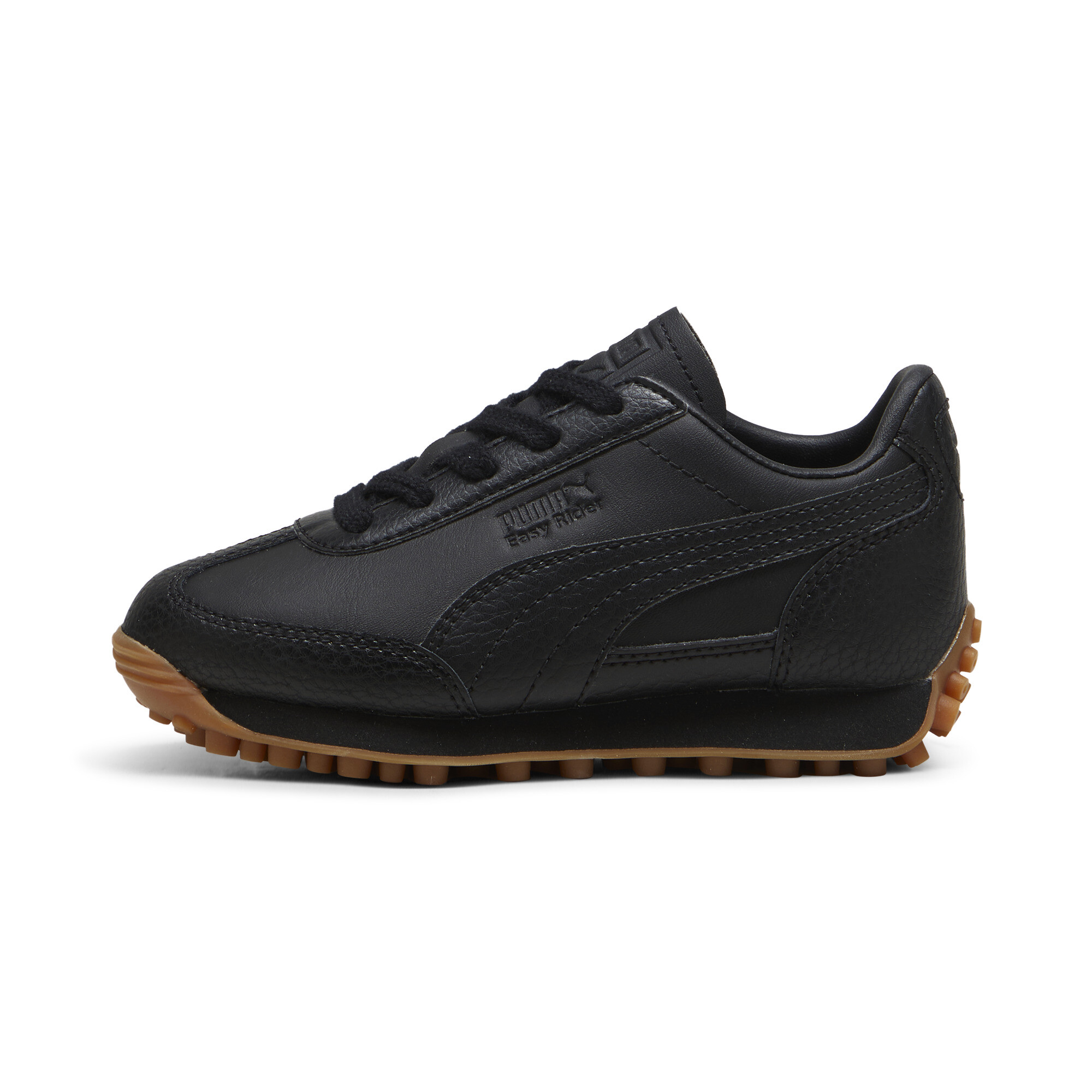 PUMA Easy Rider Leather Little Kids' Sneakers in Black, Size 3.5