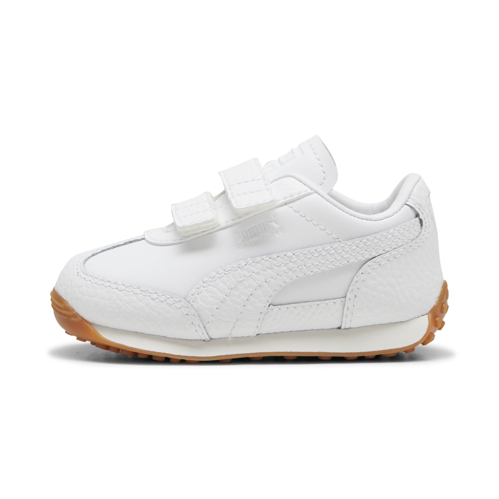 PUMA Easy Rider Leather Toddlers' Easy On Sneakers in White, Size 4
