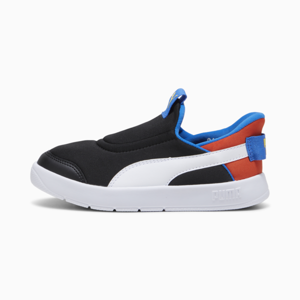 Tenis Courtflex v3 Ease In para niños, PUMA Black-PUMA White-Redmazing, large-MEX