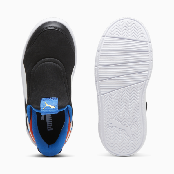 Tenis Courtflex v3 Ease In para niños, PUMA Black-PUMA White-Redmazing, large-MEX