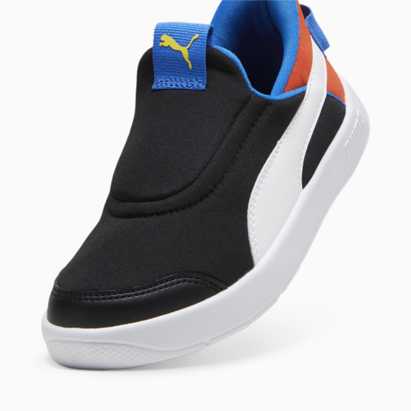 Tenis Courtflex v3 Ease In para niños, PUMA Black-PUMA White-Redmazing, large-MEX