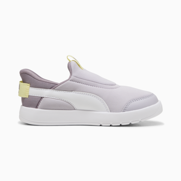 Tenis Courtflex v3 Ease In para niños, Lilac Crush-PUMA White-Gold Moon, large-MEX