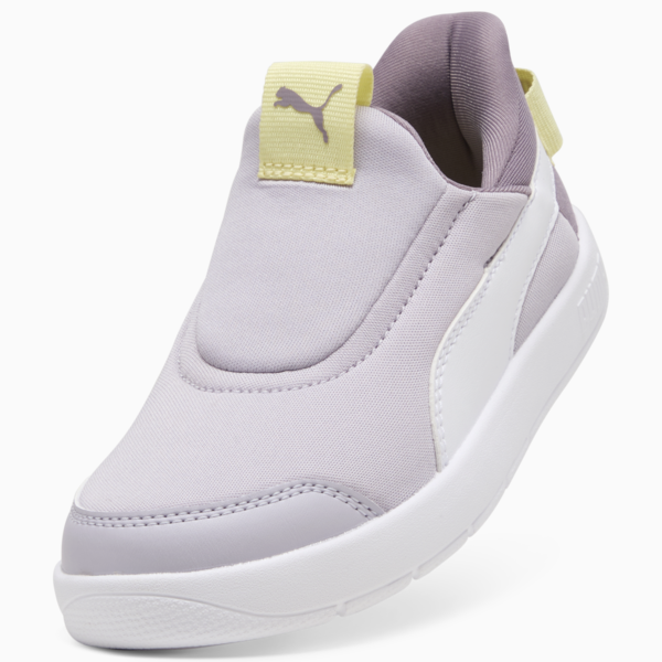 Tenis Courtflex v3 Ease In para niños, Lilac Crush-PUMA White-Gold Moon, large-MEX