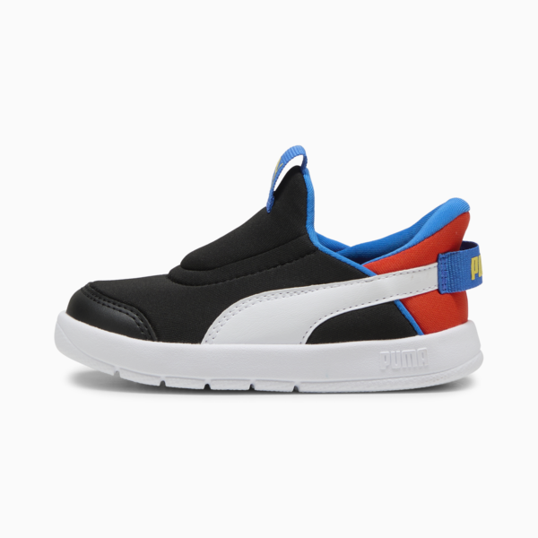 Tenis Courtflex v3 Ease In para niños, PUMA Black-PUMA White-Redmazing, large-MEX