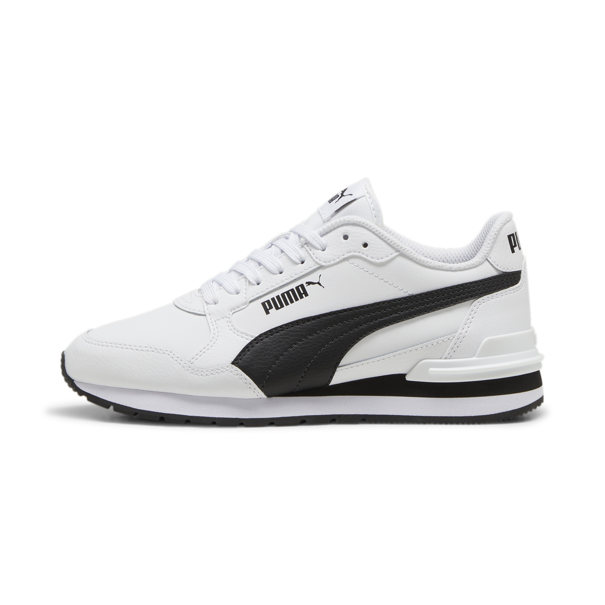 Puma ST Runner v4 Leather Sneakers Teenager Schuhe Für Für Kinder | White/Black/Cast Iron | Größe: 39