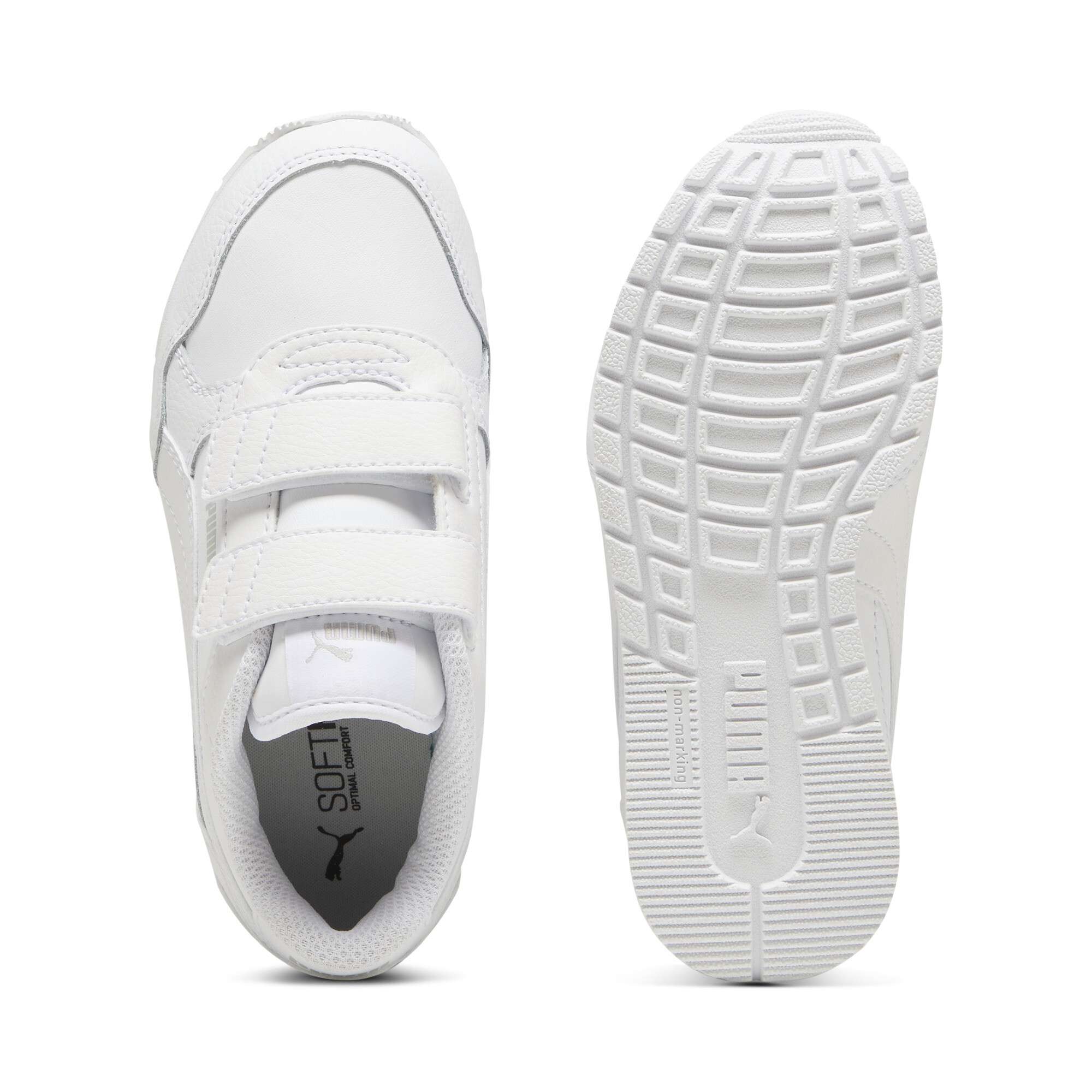 PUMA ST Runner v4 Leather Little Kids' Easy On Sneakers - Picture 13 of 15