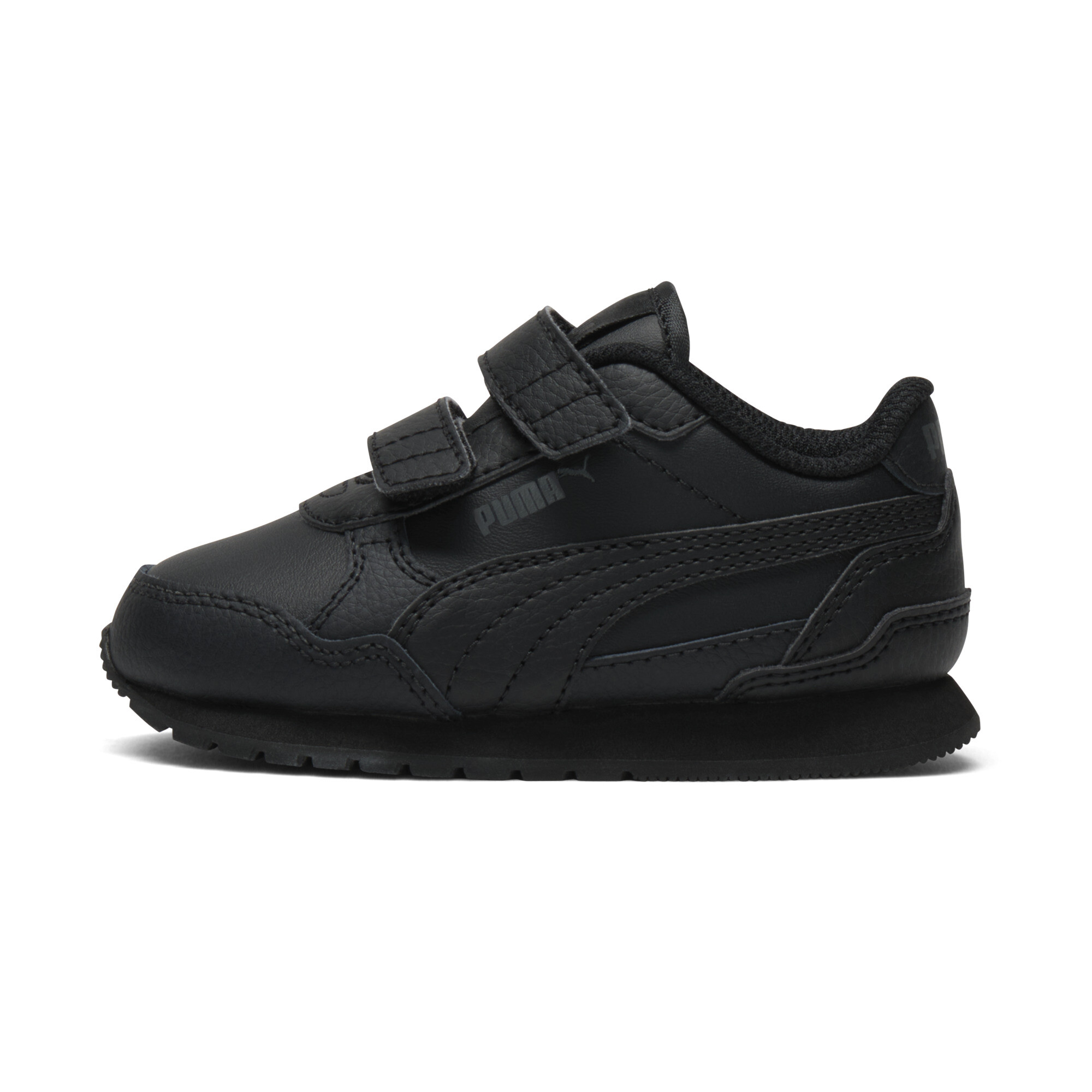 PUMA ST Runner Leather Toddlers' Easy On Sneakers in Black, Size 5