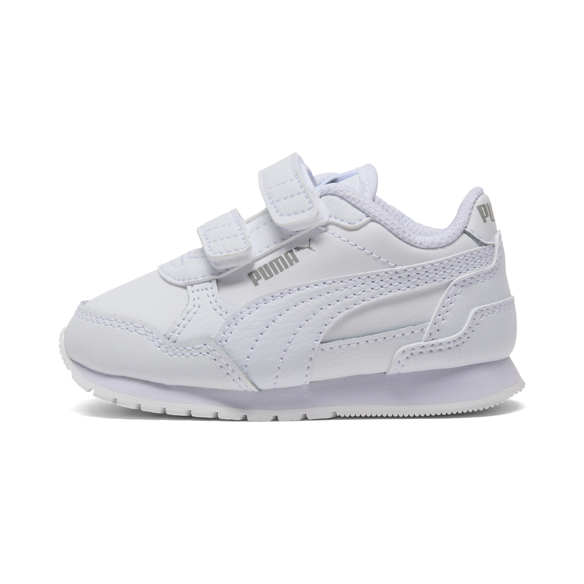 PUMA ST Runner Leather Toddlers' Easy On Sneakers in White, Size 7