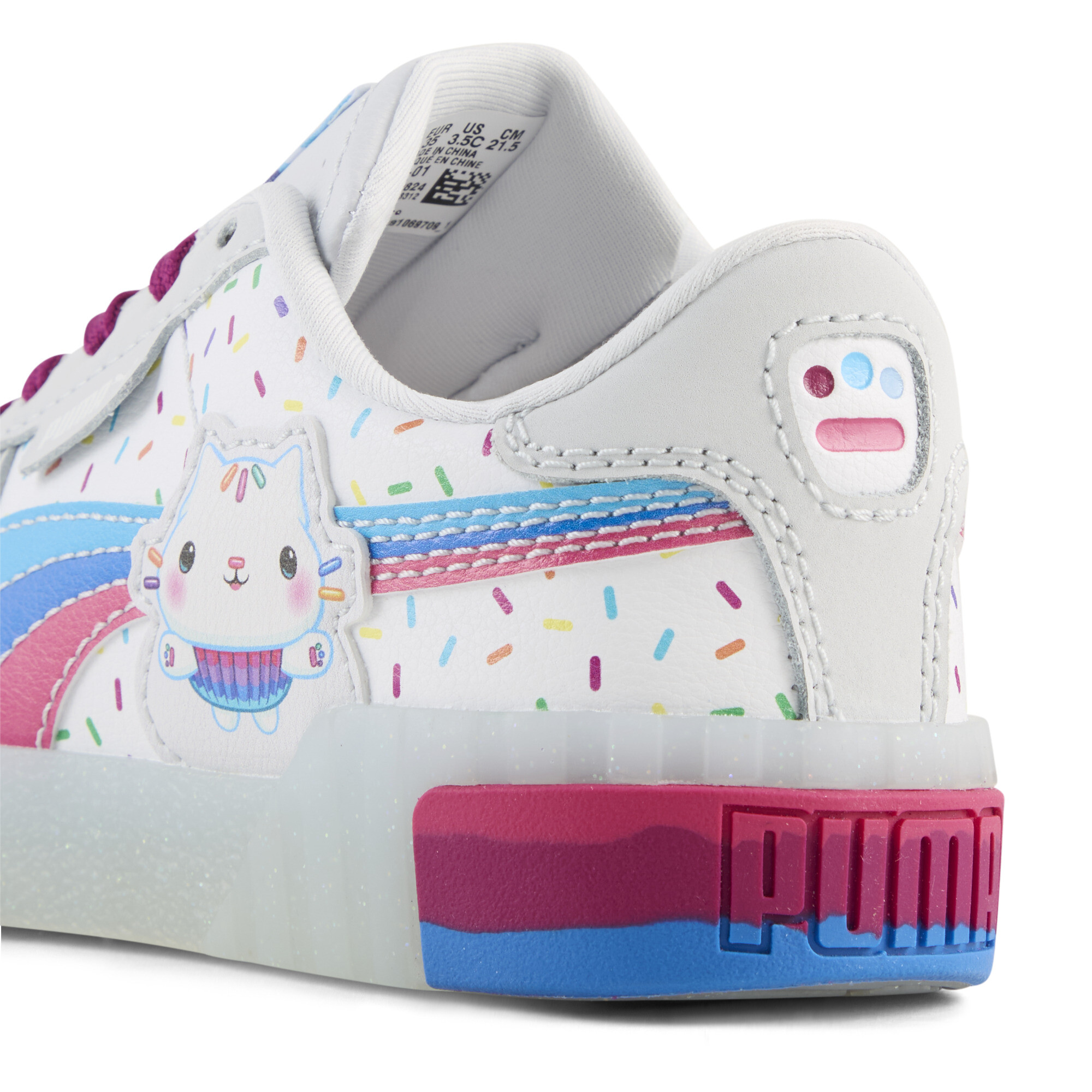 Puma X GABBY'S DOLLHOUSE Cali Sneakers Kids, White, Size 33, Shoes