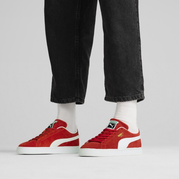 Puma suede red sneakers shop