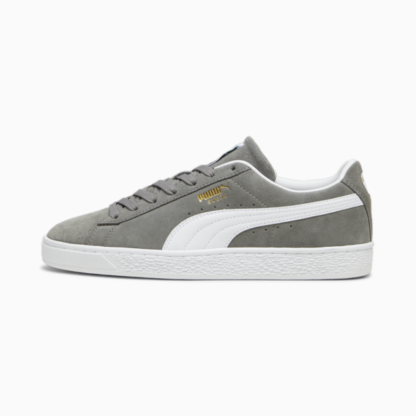 Suede Classic Sneakers Unisex, Cast Iron-PUMA White, large-ZAF