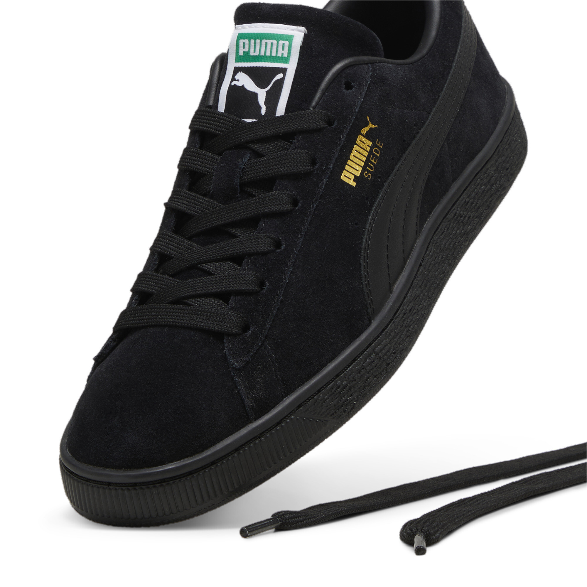 Puma Suede Classic Sneakers Unisex, Black, Size 40.5, Shoes