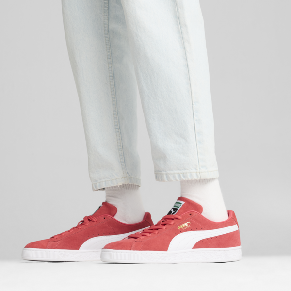 Suede Classic Sneakers Unisex, Tart Cherry-PUMA White, large-MEX