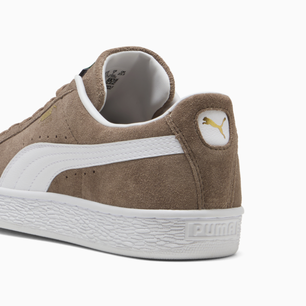 Suede Classic Sneakers Unisex, Totally Taupe-PUMA White, large-MEX