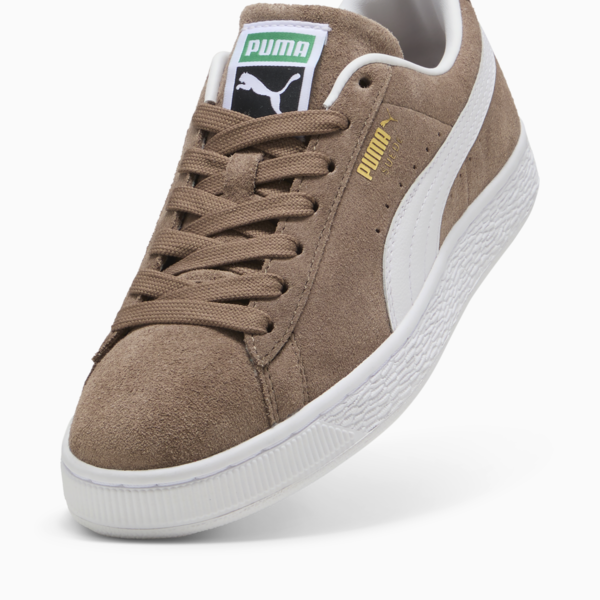 Suede Classic Sneakers Unisex, Totally Taupe-PUMA White, large-MEX