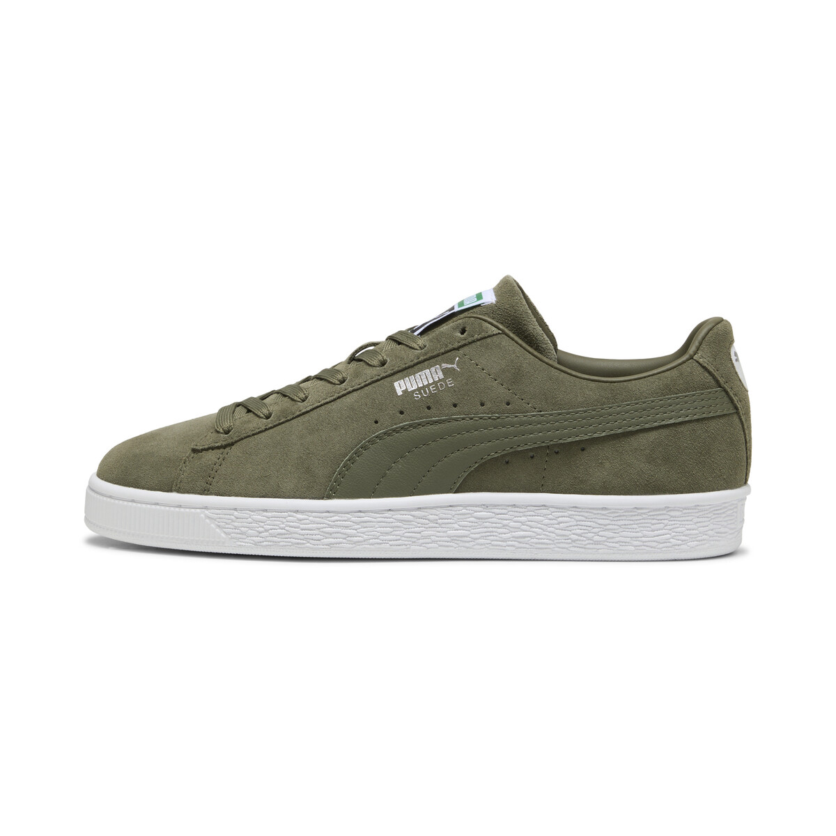 Suede Classic Sneakers Unisex in Loden Green/White by PUMA, UK 6