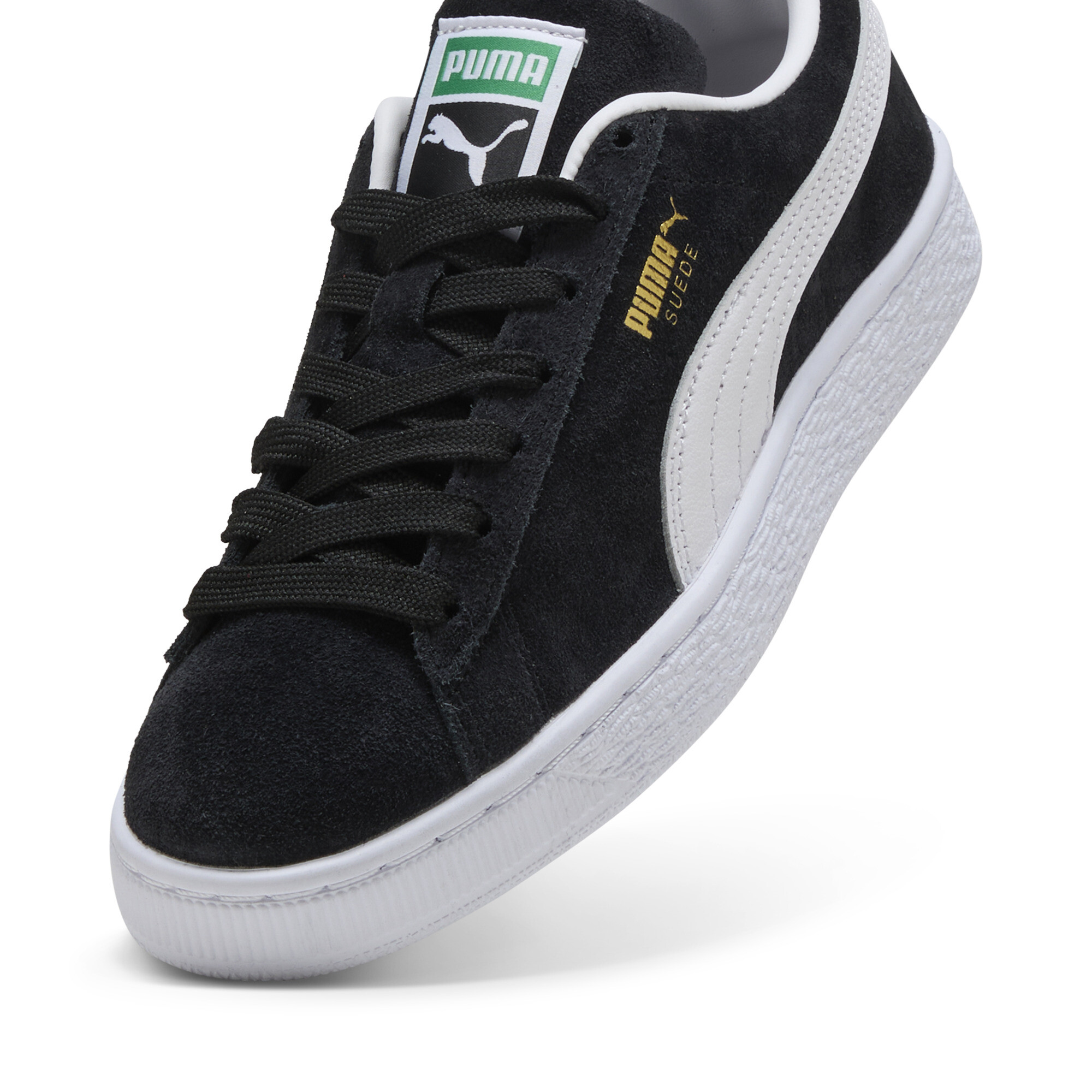 Puma Suede Classic Sneakers Youth, Black, Size 35.5, Shoes