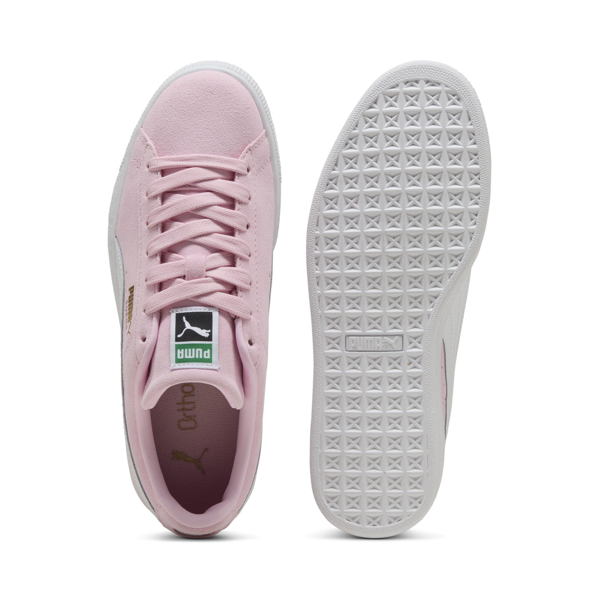 PUMA Suède Classic sneakers, Roze/Wit, Maat 35,5 thumbnail 4