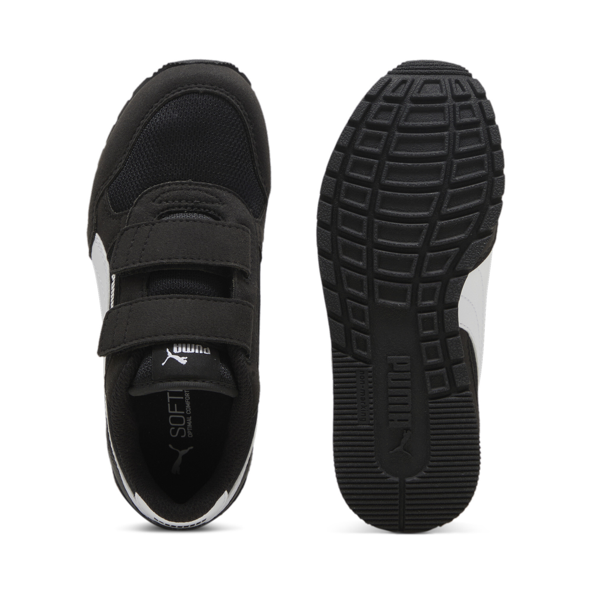 PUMA ST Runner v4 mesh sneakers, Zwart/Wit, Maat 32,5 thumbnail 4