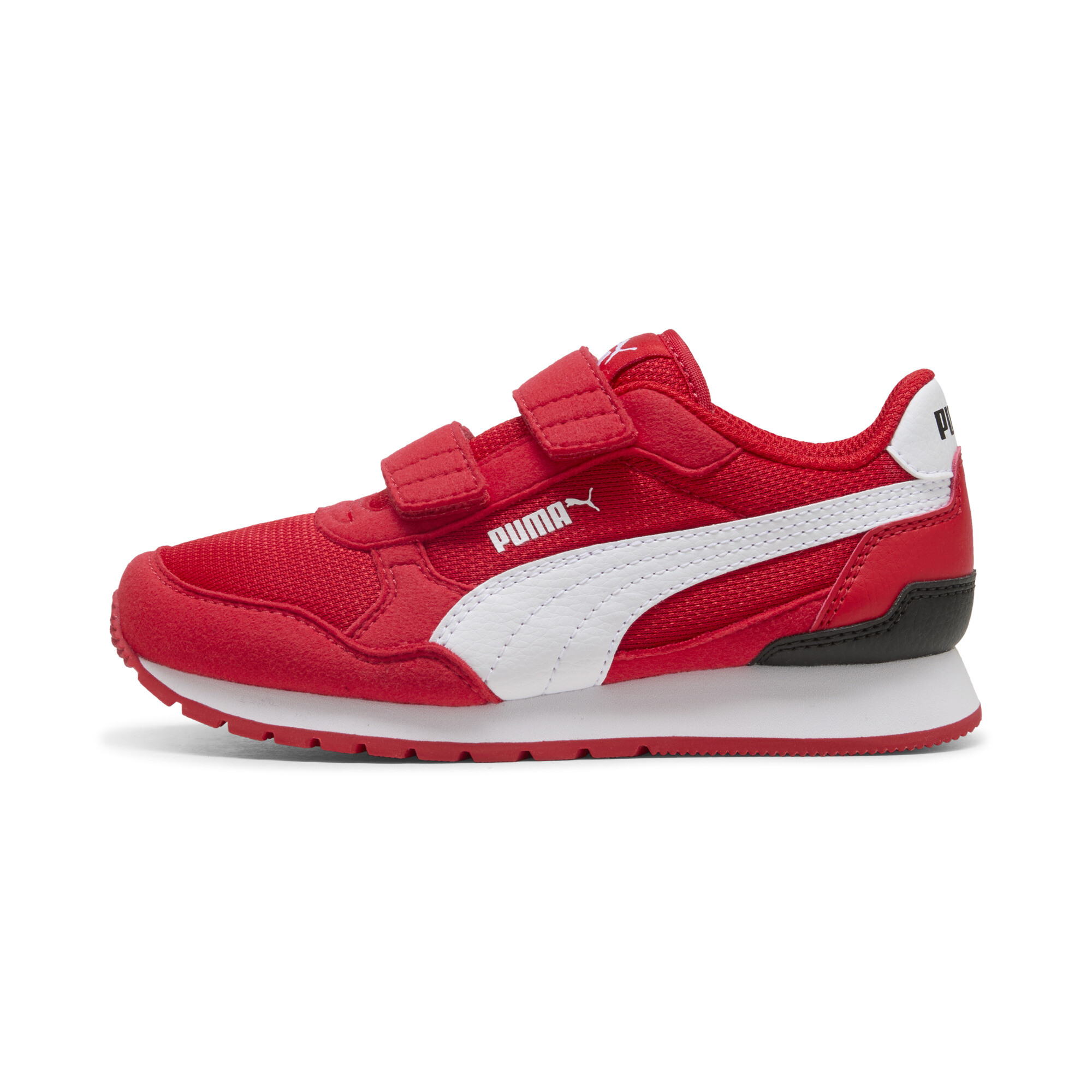 PUMA ST Runner v4 Mesh Little Kids' Easy On Sneakers in Red, Size 3.5