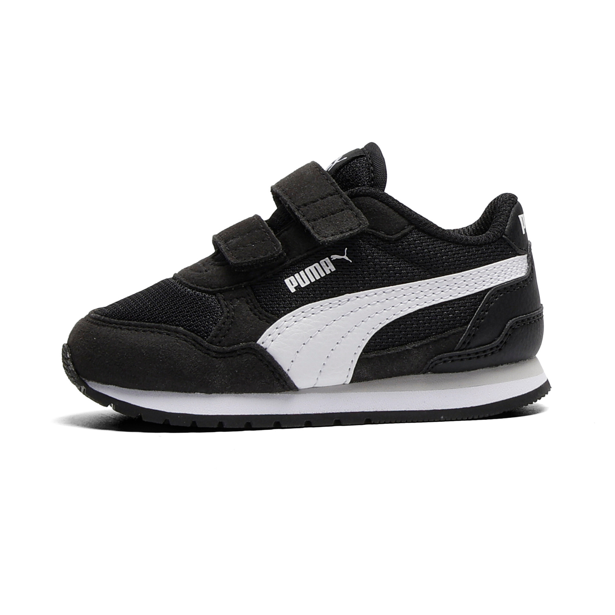 PUMA ST Runner V4 Mesh Toddlers' Easy On Sneakers in Black, Size 7