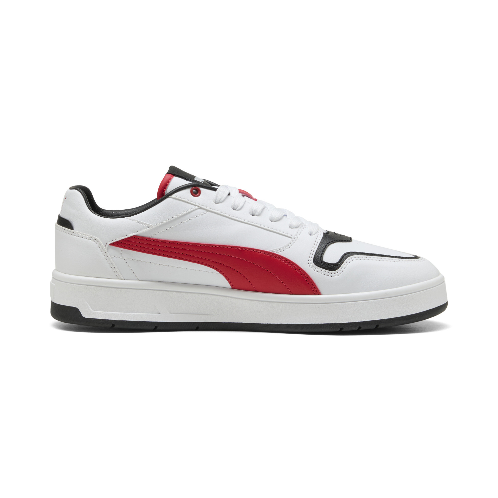 PUMA Court Classic Street sneakers unisex, Zwart/Rood/Wit, Maat 39 thumbnail 3
