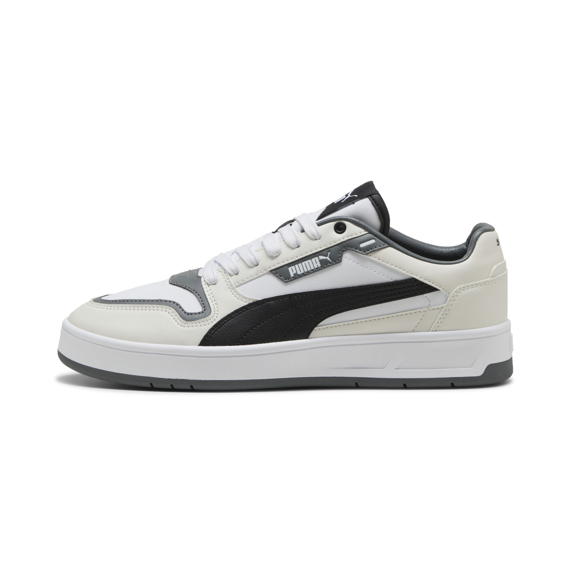 PUMA Court Classic Street sneakers unisex, Zwart/Grijs/Wit, Maat 42,5