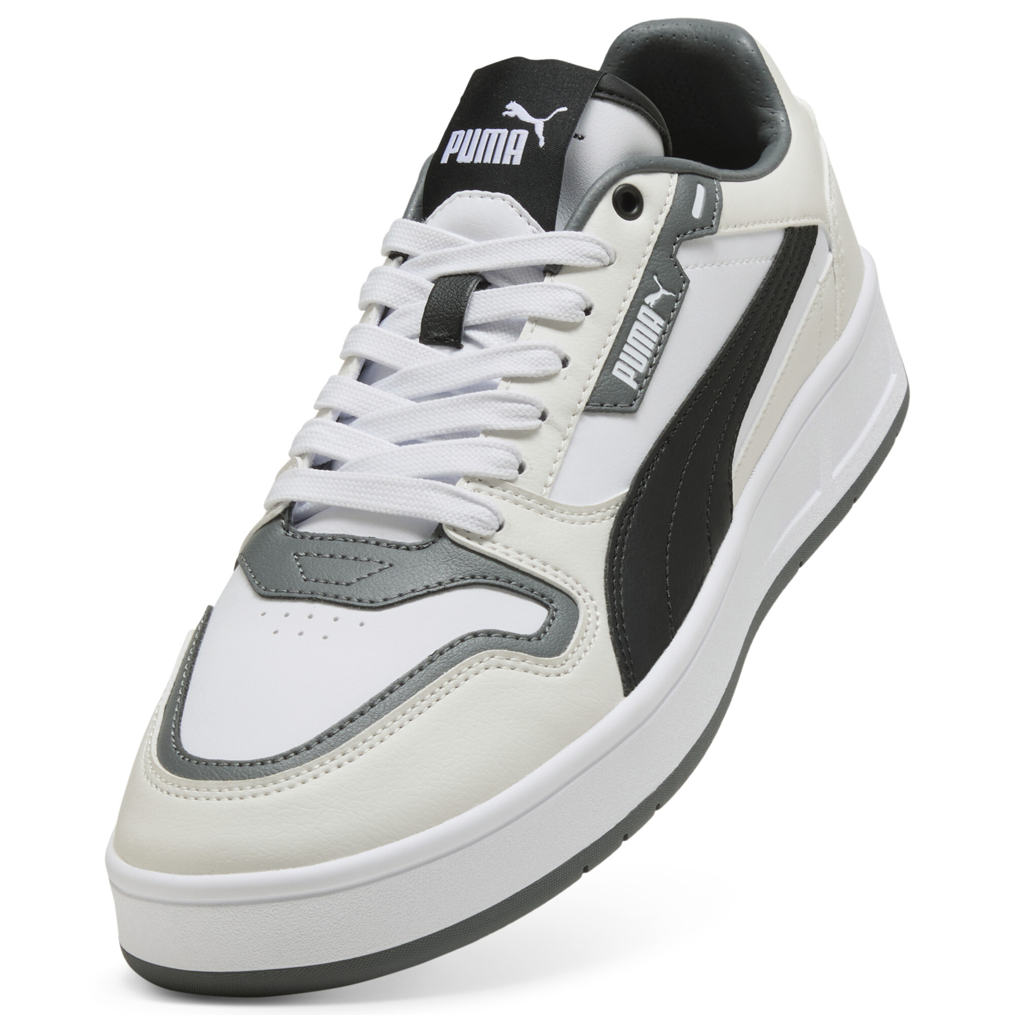 PUMA Court Classic Street sneakers unisex, Zwart/Grijs/Wit, Maat 42,5 thumbnail 2