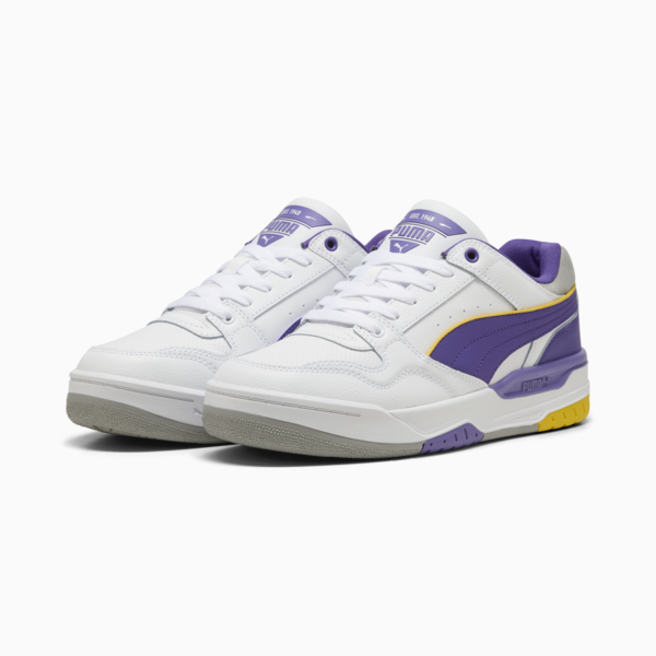 Rebound Retro Sneakers Unisex, PUMA White-Team Violet-Yellow Sizzle, large-MEX