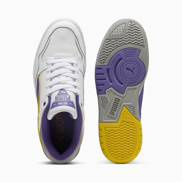 Rebound Retro Sneakers Unisex, PUMA White-Team Violet-Yellow Sizzle, large-MEX