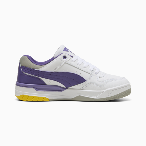 Rebound Retro Sneakers Unisex, PUMA White-Team Violet-Yellow Sizzle, large-MEX